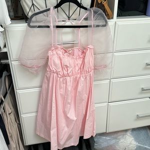 Fabrik pink, tool sleeved dress - size small